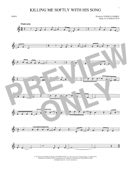 page one of Killing Me Softly With His Song (French Horn Solo)