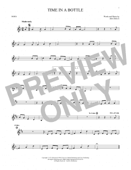 page one of Time In A Bottle (French Horn Solo)