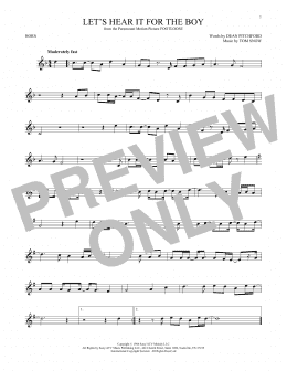page one of Let's Hear It For The Boy (French Horn Solo)