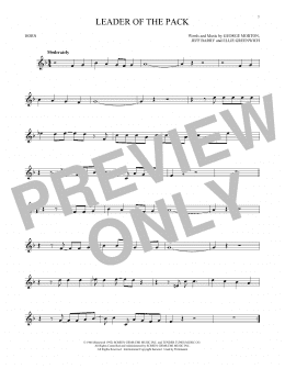 page one of Leader Of The Pack (French Horn Solo)
