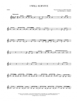 page one of I Will Survive (French Horn Solo)