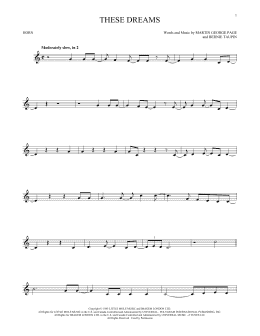 page one of These Dreams (French Horn Solo)
