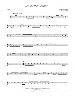 page one of Afternoon Delight (Violin Solo)