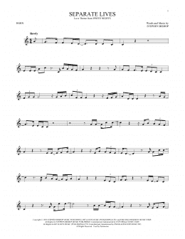 page one of Separate Lives (French Horn Solo)