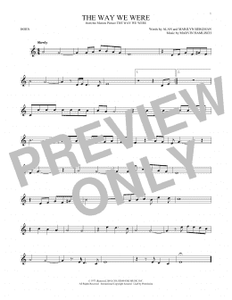 page one of The Way We Were (French Horn Solo)
