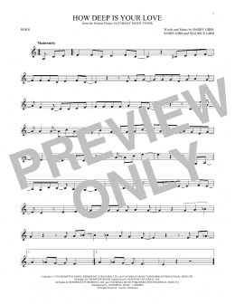 page one of How Deep Is Your Love (French Horn Solo)