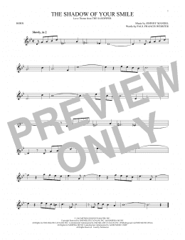 page one of The Shadow Of Your Smile (French Horn Solo)