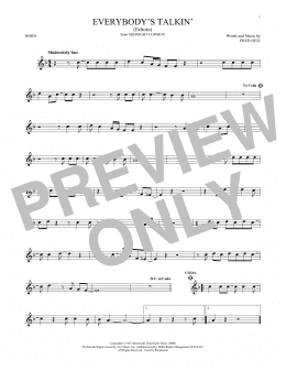 page one of Everybody's Talkin' (Echoes) (French Horn Solo)