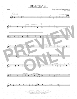 page one of Blue Velvet (French Horn Solo)