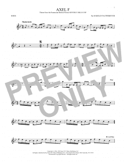 page one of Axel F (French Horn Solo)