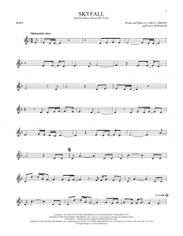page one of Skyfall (French Horn Solo)