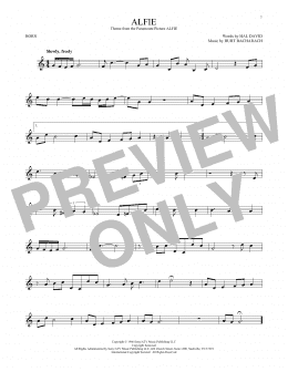 page one of Alfie (French Horn Solo)