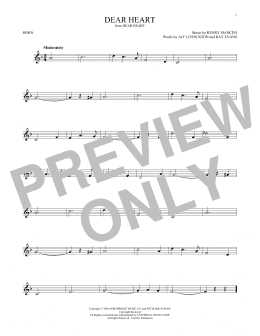 page one of Dear Heart (French Horn Solo)