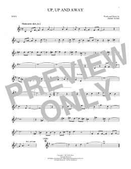 page one of Up, Up And Away (French Horn Solo)