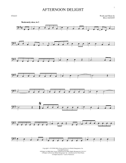 page one of Afternoon Delight (Cello Solo)