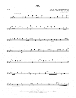 page one of ABC (Cello Solo)