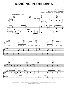 page one of Dancing In The Dark (Piano, Vocal & Guitar Chords (Right-Hand Melody))