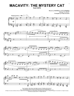 page one of Macavity: The Mystery Cat (from Cats) (arr. Phillip Keveren) (Piano Solo)