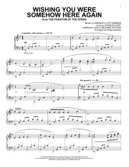 page one of Wishing You Were Somehow Here Again (from The Phantom Of The Opera) (arr. Phillip Keveren) (Piano Solo)