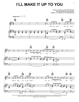 page one of I'll Make It Up To You (Piano, Vocal & Guitar Chords (Right-Hand Melody))