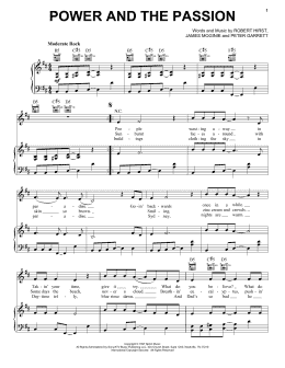 page one of Power And The Passion (Piano, Vocal & Guitar Chords (Right-Hand Melody))