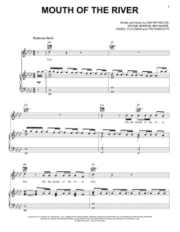page one of Mouth Of The River (Piano, Vocal & Guitar Chords (Right-Hand Melody))