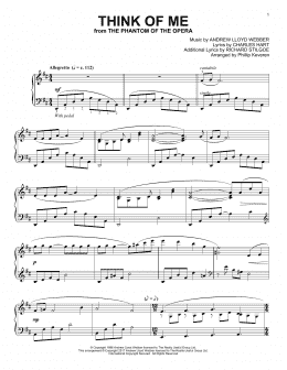 page one of Think Of Me (from The Phantom Of The Opera) (arr. Phillip Keveren) (Piano Solo)