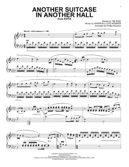 page one of Another Suitcase In Another Hall (arr. Phillip Keveren) (Piano Solo)