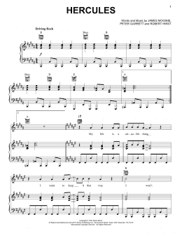 page one of Hercules (Piano, Vocal & Guitar Chords (Right-Hand Melody))
