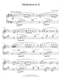 page one of Meditation In G (Educational Piano)