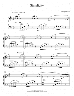 page one of Simplicity (Educational Piano)