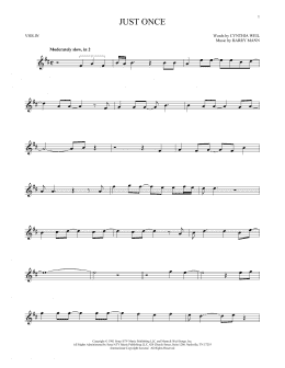 page one of Just Once (Violin Solo)
