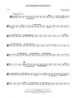 page one of Afternoon Delight (Viola Solo)