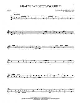 page one of What's Love Got To Do With It (Violin Solo)