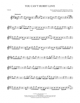 page one of You Can't Hurry Love (Violin Solo)