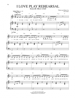 page one of I Love Play Rehearsal (from Be More Chill) (Piano & Vocal)