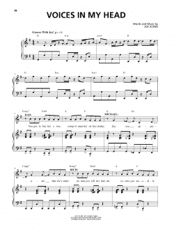 page one of Voices In My Head (from Be More Chill) (Piano & Vocal)