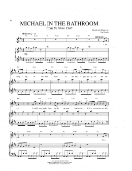 page one of Michael In The Bathroom (from Be More Chill) (Piano & Vocal)