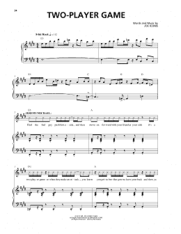 page one of Two-Player Game (from Be More Chill) (Piano & Vocal)