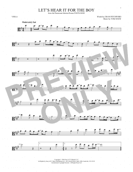 page one of Let's Hear It For The Boy (Viola Solo)