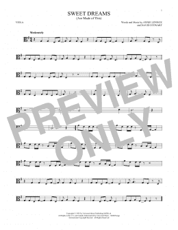 page one of Sweet Dreams (Are Made Of This) (Viola Solo)