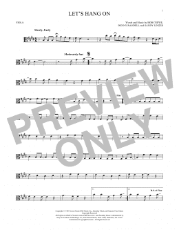 page one of Let's Hang On (Viola Solo)