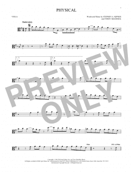page one of Physical (Viola Solo)