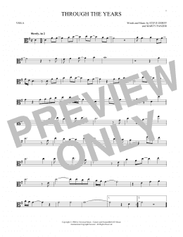 page one of Through The Years (Viola Solo)