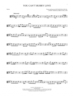 page one of You Can't Hurry Love (Viola Solo)
