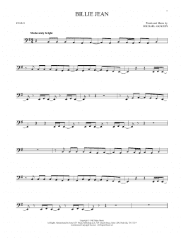 page one of Billie Jean (Cello Solo)