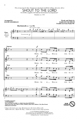 page one of Shout To The Lord (SATB Choir)