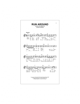 page one of Run-Around (Lead Sheet / Fake Book)