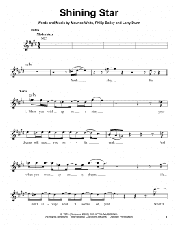 page one of Shining Star (Pro Vocal)