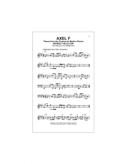 page one of Axel F (Lead Sheet / Fake Book)